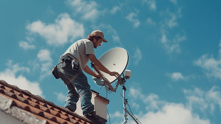 تركيب وخدمة أطباق الستالايت والدش